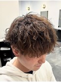 シャドウパーマブラウンカラー