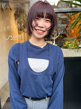 ソラス(SOLAS) ショートヘア/ミニボブ/顔周りレイヤーボブ/シースルーマッシュ