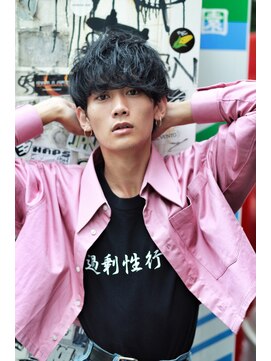 リップスヘアー 銀座(LIPPS hair) 前下がりパーマッシュ刈り上げツーブロックラフ無造作ビジカジ