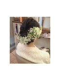 生花でヘアアレンジ☆