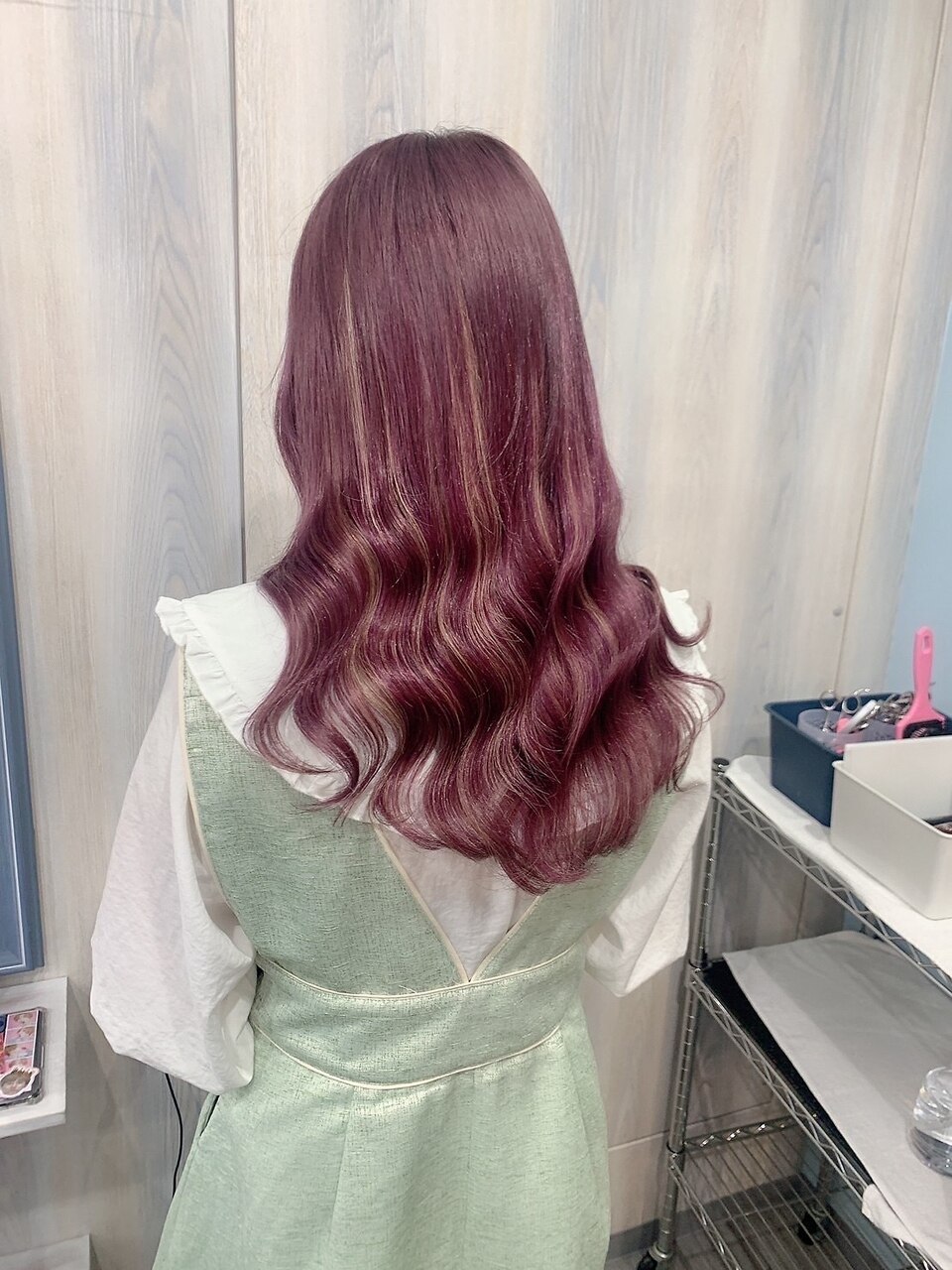 ワインカラー#シールエクステ#艶ボルドー#レディレッド#池袋