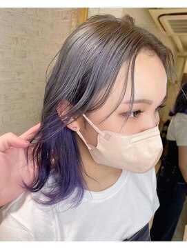 マティス 表参道(matiz) インナーカラー☆デザインカラー☆シルバー&ラベンダー