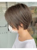 ハンサムショート×オリーブグレージュ