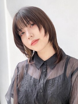 アルバム 池袋(ALBUM) ミディアムウルフスタイル_ショコラアッシュヘルシー_89318