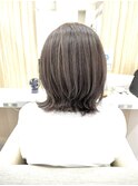 脱白髪染めハイライト/透明感/ベージュ/大人可愛い