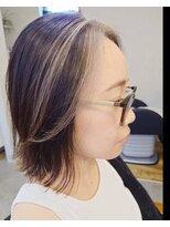 イズランドヘアー(Izland hair)&nbsp;前髪ハイライトボブ
