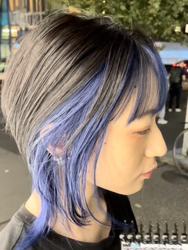 ピークアブー 原宿ハラカド(PEEK-A-BOO) 前下がりショートインナーカラーウルフショートデザインショート