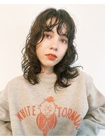 ミディアムウルフレイヤーパーマ