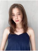 【GEEKS渋谷】顔周りレイヤー/ロングウルフ/グレージュ/20代30代
