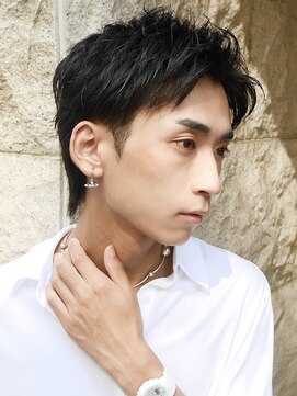 メンズフィール 南森町(MENS FEEL) スパイキーショート/ブルーブラック/フェザーパーマ/南森町