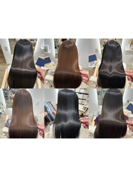 髪質改善特化サロンの仕上がりに感動すること間違いなし♪ダメージを最小限に抑えた酸性ストレートも◎