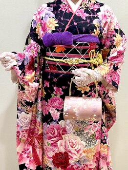 ヘアセットアップス(UP's)の写真/2026成人式早朝6時～『振袖着付け＋ヘアセット』電話予約受付開始！華やかに着付、可愛くへアセット♪