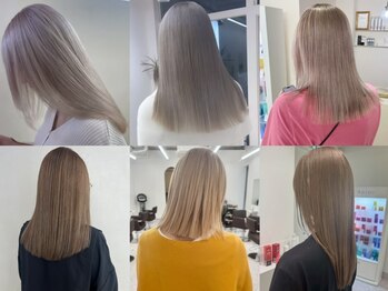 シーバイラヴィズム 万代店(Sea by LUVISM)の写真/【初めてのダブルカラーに！】ケアブリーチ×イルミナカラーでダメージレスに透ける透明感カラー♪