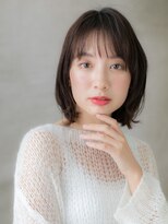 モッズヘア 上尾西口店(mod's hair)&nbsp;ナチュラルロングボブ/ダークブラウン/シースルーバングe