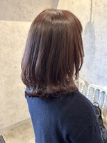 ディーヴァヘアーエズ(DIVA hair Eze)&nbsp;20代30代◎レイヤーボブ ほんのりピンクカラーで透明感
