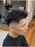 MEN’S/サーフカール/刈り上げセンターパート/表参道駅/青山 