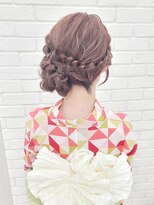 セット バイ エムビューティー(Set by M.beauty)&nbsp;浴衣着付け渋谷ヘアセットアップツインかちもりくるみちゃんヘア
