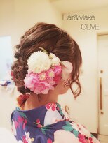 オリーブ(OLIVE) 【オリーブ】浴衣着付け&ヘアセット☆編み込みヘアスタイル☆
