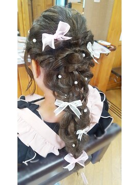エクステンション クーチャー(Extention Cu'cha) 編みおろし(*^^*)ラプンツェル風ヘアセット(*^^*)