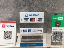 お支払い方法●現金・クレジットカード●PaypPay●QRコード決済●QUICPay●電子マネー●他にもご利用可能