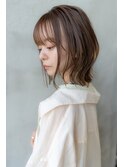小顔ヘア/くびれボブ/インナーカラー/大人かわいい