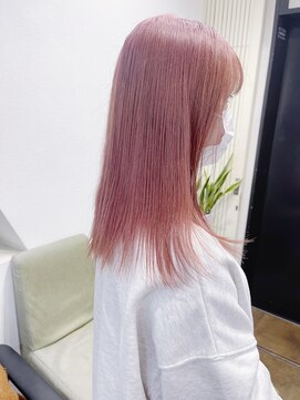 ジゼル(GiseL) コーラルピンク♪ダブルカラー/インナーカラー/イヤリングカラー