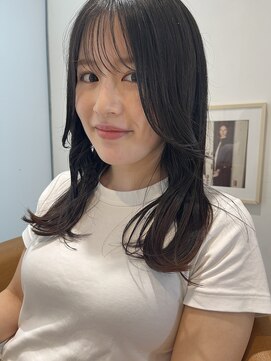 ロンドルーチェ 心斎橋(Lond luce) ダークアッシュ/ミディアムレイヤーカット［髪質改善/縮毛矯正］