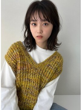 ソヨン 星が丘店(SOYON) ダークカラー ニュアンス セミディ