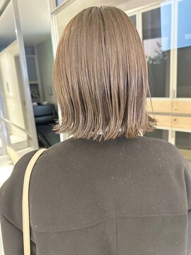 ヘアサロンガリカアオヤマ(hair salon Gallica aoyama) 【坂本拓麻】大人かわいいぱっつんボブ/透明感ベージュブラウン