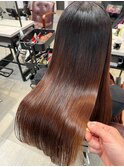 ツヤツヤ髪になる髪質改善＿チョコブラウン＿ロング［東陽町］