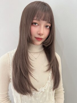 エトラ 渋谷店(etora) ★ロングレイヤーブリーチ無しアッシュベージュ門口直詳
