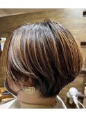 【Capullo de Quatre】大人ショート ハイライトカラー