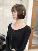 ミニボブ　切りっぱなしボブ　コンパクトボブ