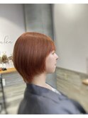 【Lee大阪店】伸ばしかけショート×オレンジブラウン/新出