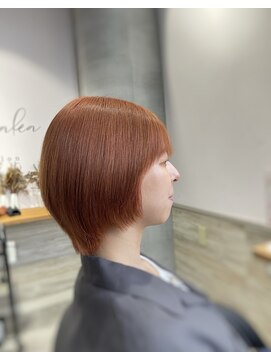 リーオオサカ(Lee Osaka) 【Lee大阪店】伸ばしかけショート×オレンジブラウン/新出