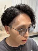 縦落ちツイストスパイラルパーマ/耳かけ2wayセンターパート