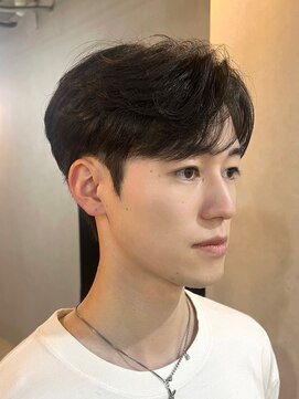 メロウメンズライン 神戸三宮(mellow men's line) センターパート/ シースルーマッシュ