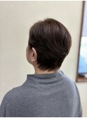 ショートカットグレイカラー