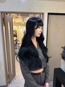 アンククロス 青山店(ANKH CROSS) アッシュブラック/エクステ/レイヤーカット