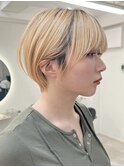 ショートカットxひし形ショートボブ×前髪あり20代30代40代