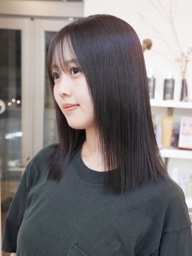 オルセン(OLSEN) ストレート/オリーブ/ベージュ/透明感/透け感/縮毛矯正