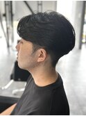 メンズセンターパートニュアンスフェザーパーマ群馬高崎眉毛