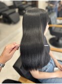 大人女性に◎暗髪×髪質改善でうる艶ストレート