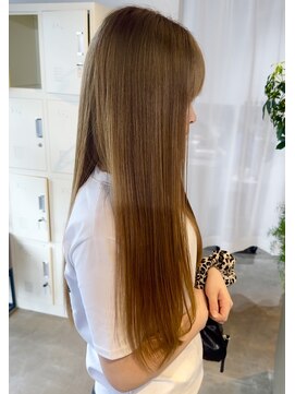 アン(un) ワンレングス/ベージュ