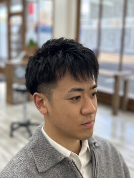 ツーブロックショート 