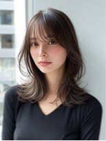 ダル 渋谷/表参道(DAL.)&nbsp;顔周りカットハッシュカットダークブラウンワンホンレイヤー韓国