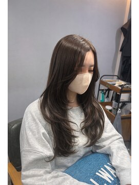 エスト 小倉(est) 髪質改善トリートメント/顔まわりレイヤー/オリーブグレー