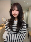 ★韓国ヘア王道ハッシュカットレイヤーカット前髪顔周り