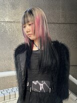 イエナ 渋谷(IENA)&nbsp;ピンクメッシュピンクベージュくびれレイヤーダブルカラー1