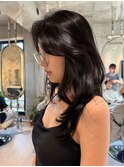 レイヤーカット 顔まわりカット バタフライカット 海外ヘア